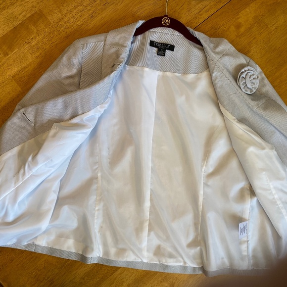 Tribella Tribal Blazer Pinstripe Jacket 3/4 Sleeve - Picture 5 of 5